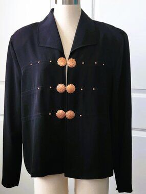New Frontier Black Western Style Jacket Womens Size 1X